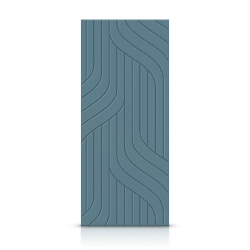 Porte standard à panneaux en bois, Bleu dignité, 42 po x 84 po