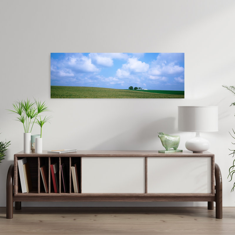 Vue panoramique d'un paysage, Marshall County, Iowa, États-Unis, H 12 po x l 36 po