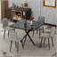 Table de salle à manger carrée, table de salle à manger carrée moderne pour 4 à 6 personnes, table basse pour la salle à manger de cuisine, bureau, espace-392084793