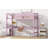 Twin High Loft Bed, Rubber Wood  Loft Bed With Safety Guardrail, Built-In Desk, Ladder-1098758244