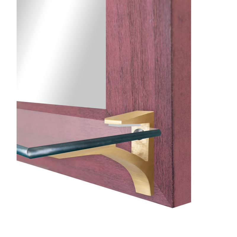 Miroir d'appoint Manosh, 32,5 po x 48 po, Or brossé