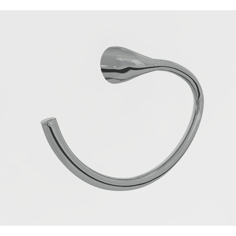 Anneau à serviette de salle de bain mural / support à serviettes - Design moderne en métal, Chrome