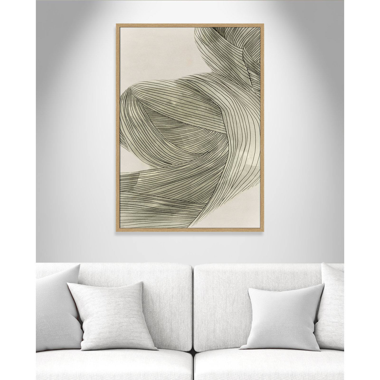 Anelis "Dreaming in Pastel II" Painting, 41.5" H x 29.5" W x 0.75" D, Natural