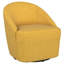 Chaise pivotante d'appoint Toril rembourrée jaune moutarde chasseur-376480492