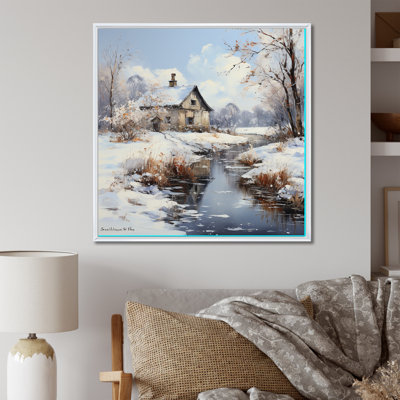 «Cottage Charm In Winter I», reproduction d'art sur toile