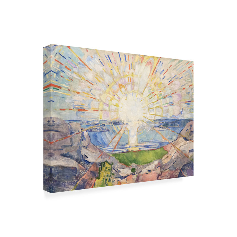 "Munch Colorful Landscape IV" par Edvard Munch sur toile, H 35 po x l 47 po