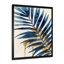 «Blue and Gold Palm Tree Leaves I» - impression d'art mural palmiers et palmiers-189836522-85968157