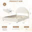 Lit plateforme tapissier Boucle avec tiroirs de rangement et tête de lit ronde, ultra-silencieux-2133306797-2133306793
