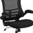 Black High Back Mesh Chair High-Back Mesh Swivel Ergonomic Office Chair with Flip-Up Arms