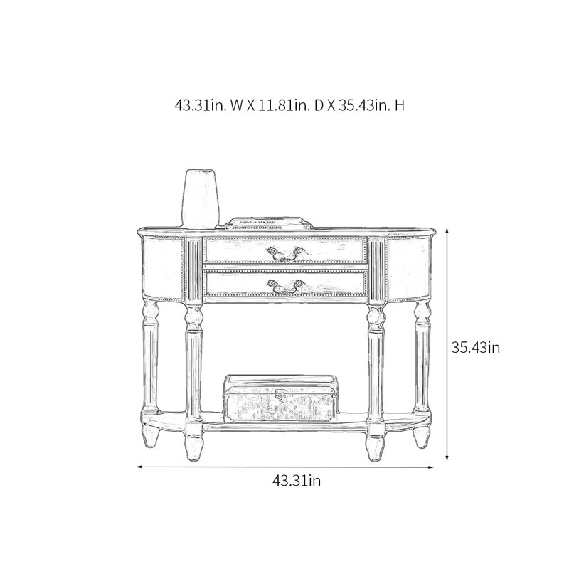 Vidella, Gray, 34.65" H x 43.31" W x 11.81" D