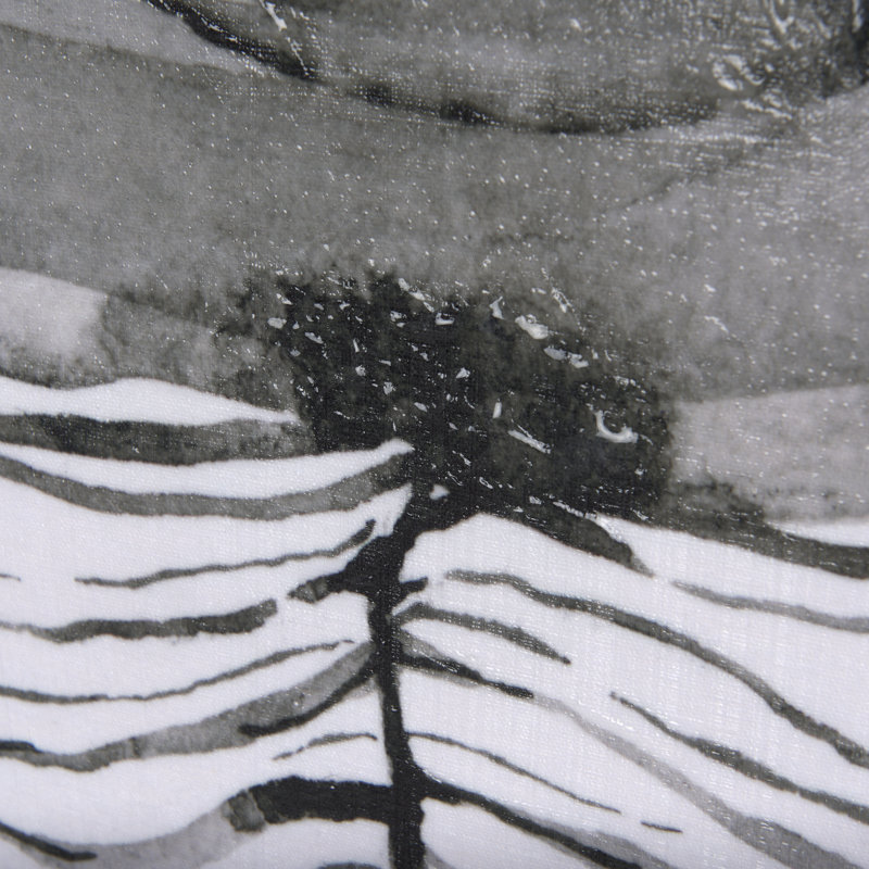 Pluie de feuille sur toile texturée embelli à la main, H 75 po x l 30 po, Rain of Leaf II, Toile tendue