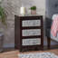 Table de chevet 3 tiroirs en bois