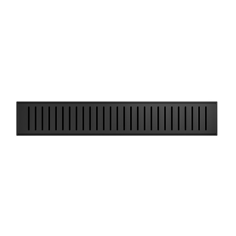 Voltaire 18" Stainless Steel Linear Shower Drain, Matte Black