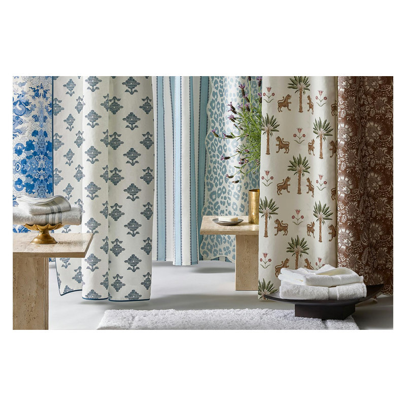 Magic Mountain Abstract Shower Curtain, Chocolate Persimmon