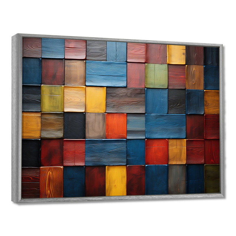 Carreaux colorés de couleurs terre V - art mural mosaïque Boho pour le salon, H 12 po x l 20 po x P 1 po