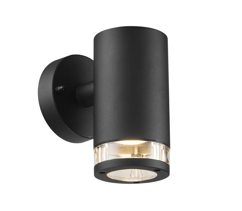 Birk 17.2cm H Outdoor Armed Sconce, Black
