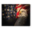 "Anciens Combattants" 24 x 16 po, aigle chauve, drapeau américain, toile, art mural, décoration murale patriotique