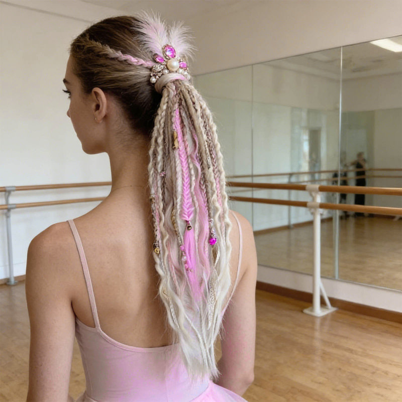 Elastic Dirty Braid Ponytail