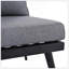 Ensemble de canapé modulaire d'extérieur 6 pièces avec tables basses gigognes rondes et canapé avec coussins pour patio, porche et jardin (gris)