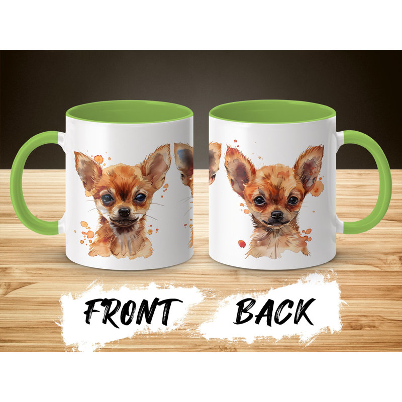 Ceramic Coffee Mug, Light Green, 3