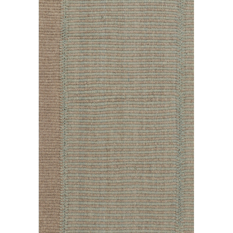 Rug & Kilim’S Oversized Modern Kilim With Textural Beige And Mint Green Stripes
