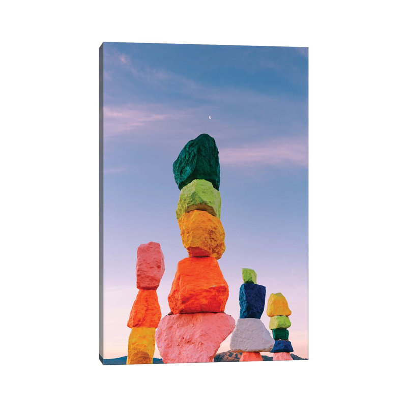 Seven Magic Mountains Moon 1 Piece Wall Art on Canvas, 30.48cm H x 20.32cm W x 1.91cm D, Wrapped Canvas