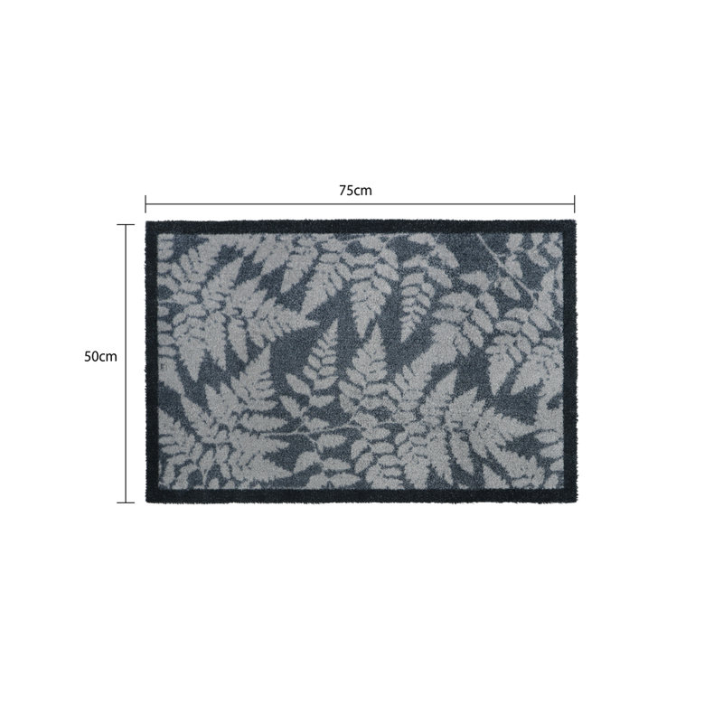 Non-Slip Floral Indoor Doormat, Rectangle 50cm W x 75cm L