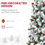 Arbre de Noël artificiel enneigé avec branches de pin et baies rouges-1822513081