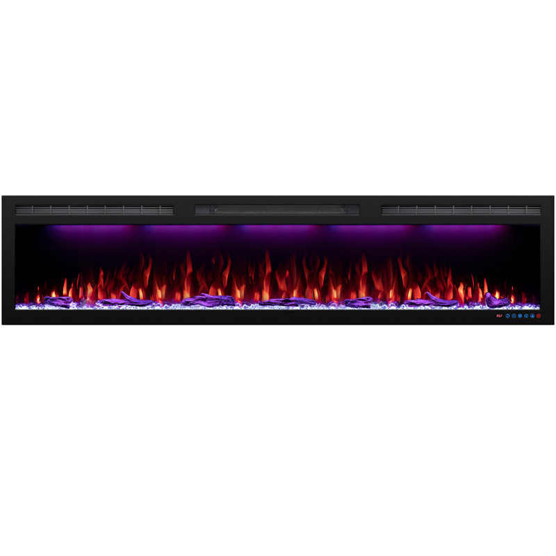 Beldin WiFi-Enabled 88 inches Electric Fireplace with Alexa or App, 17.71'' H X 72'' W X 5.96'' D