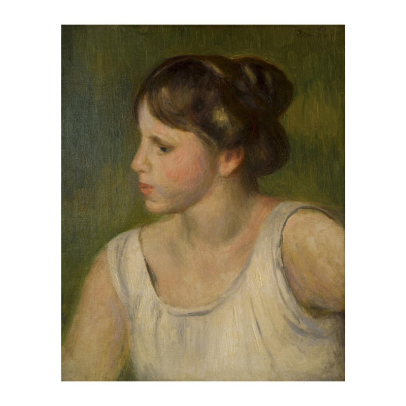 Portrait of a Girl par Pierre-Auguste Renoir - Impression giclée, H 20 po x l 16 po