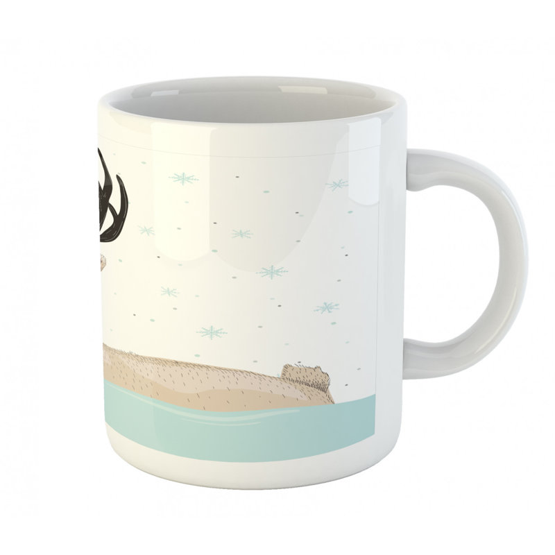 Grande tasse à café nerdy renne