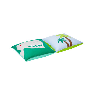 2-tlg. Dekokissen-Set Dinosaur