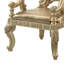 Fauteuil à dossier très grand King Louis en brun clair / or