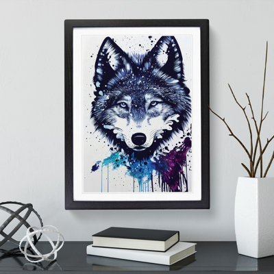 Painted Wolf No.2 - Framed Print