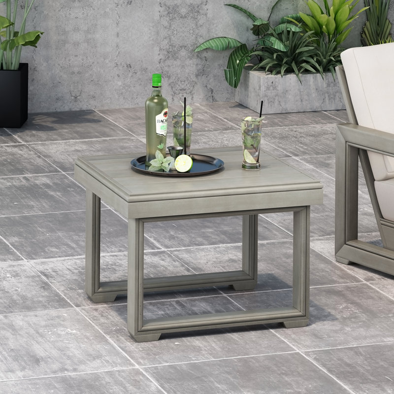 Table d'appoint carrée, table de bout en bois