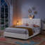 Lit plateforme tapissier avec tête de lit à oreilles de lapin, lumière DEL (18 couleurs), 4 tiroirs de rangement et tissu Boucle, cadre de lit moderne avec support à lattes, aucun sommier nécessaire-1673380561-1673380563