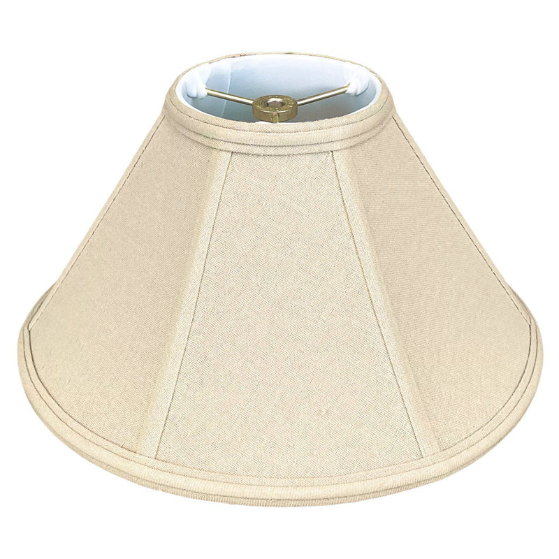 Abat-jour cloche en lin (araignée), Lin beige, H 10 po x l 16 po x P 6 po