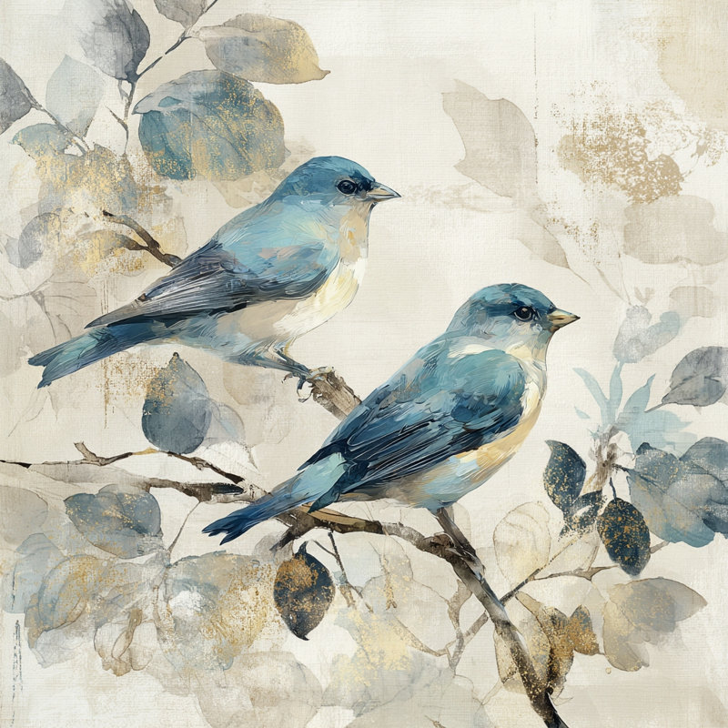«Whispers in the Canopy - Gentle Songbirds», décoration murale