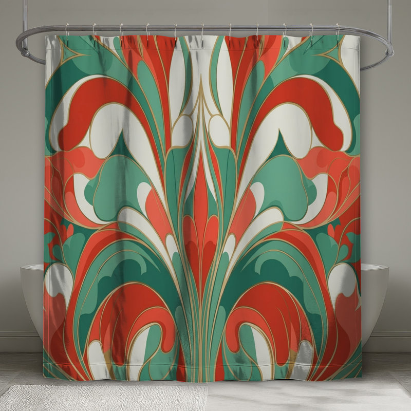 Rideaux de douche Art Nouveau, L 70 po x H 72 po