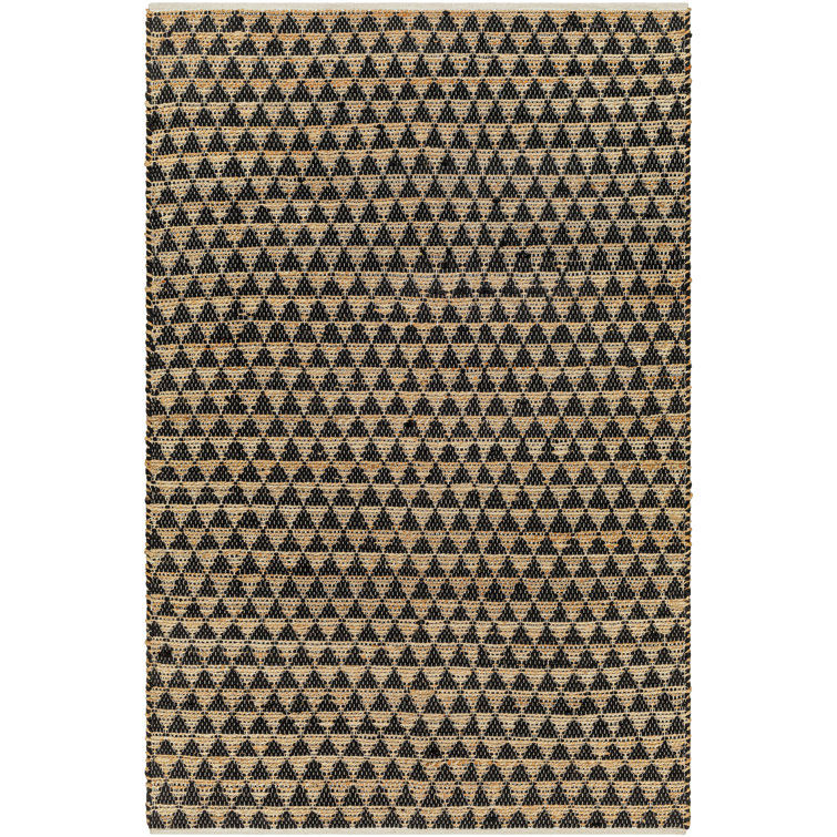 Addy Handmade Black, Brown Rug