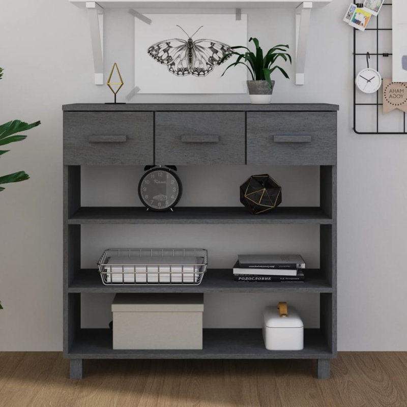 Hassanah 90cm Console Table, Dark Grey