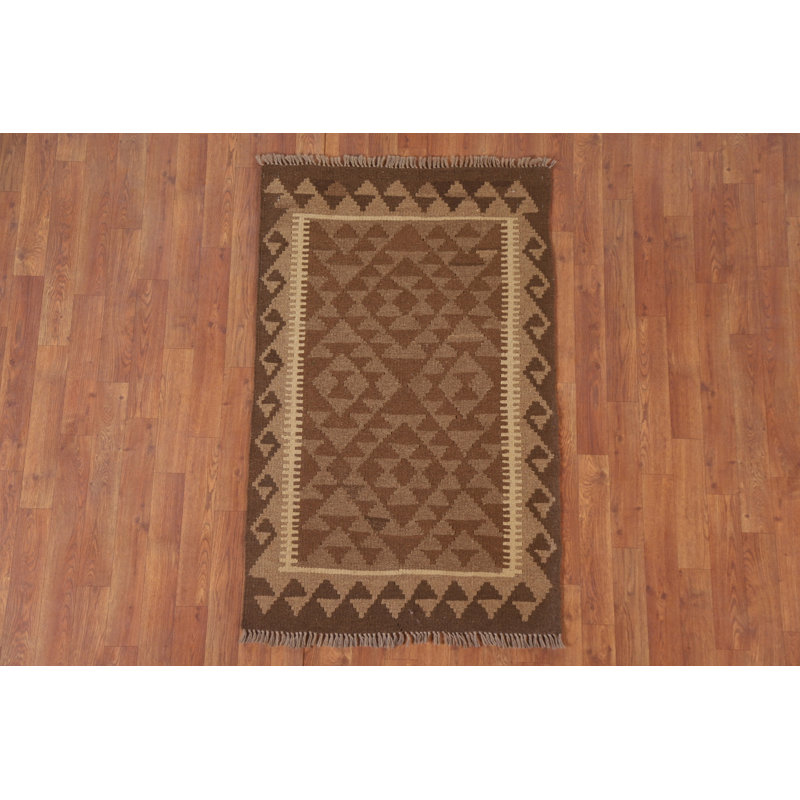 Tapis oriental en laine réversible kilim 3 x 4
