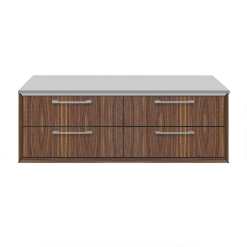 Gemelli 36" W x 12" H x 22" D Wall Mounted Bathroom Cabinet, Natural Walnut