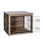 Mobilier de caisse en bois pour chien, chenil d'intérieur moyen avec portes doubles-246501334