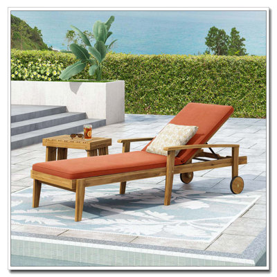 Chaise Lounge Cushioned Easy Clean Water Resistant