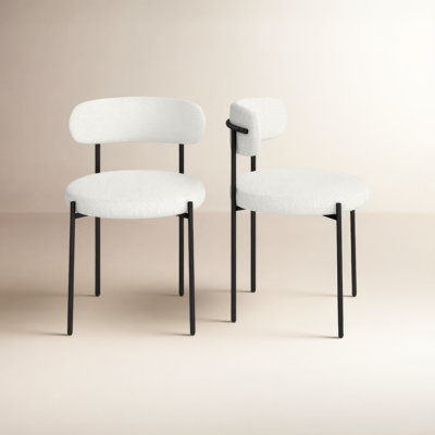 Sherwood Solid Back Boucle Side Chair