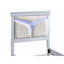 Lit simple (matelas non inclus), blanc scintillant