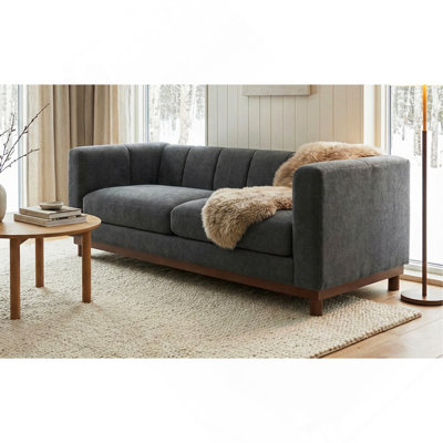 Modern Sofa Couch 78.7" Loveseat Sofa for Living Room, Apartment, and Small Space, Dark Grey