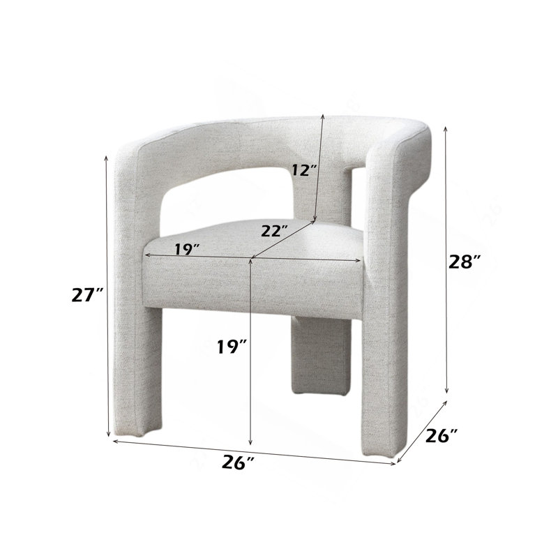 Ensemble de 2 chaises d'appoint Loma Beige Boucle