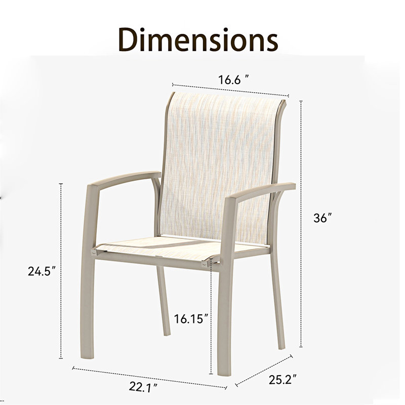 Ensemble de 2 chaises de salle à manger d'extérieur
